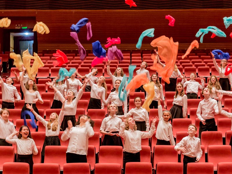 The children’s choir at the Unter den Linden Opera House